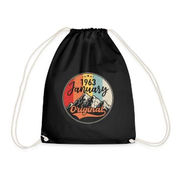 Les légendes sont nées en janvier 1963 - Sac de sport léger - noir - Devant