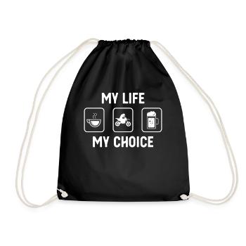 Ma vie Mon choix - Bière - Guy Moto - - Sac de sport léger - noir - Devant