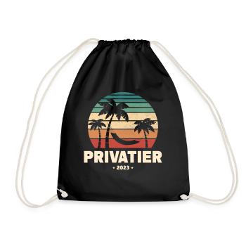 Privatier 2023 - Turnbeutel - Schwarz - Vorne