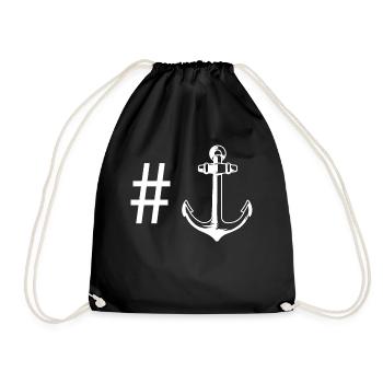 Hashtag - Ancre - - Sac de sport léger - noir - Devant