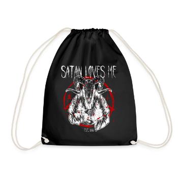 Satanist Baphomet Satanism - Drawstring Bag - black - Front