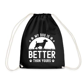 Mein Hund ist besser als deiner - Turnbeutel - Schwarz - Vorne