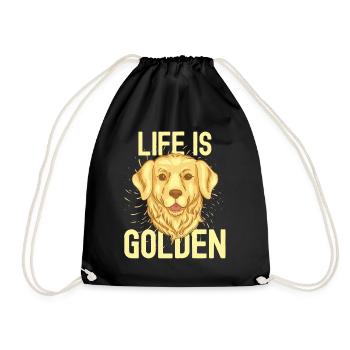 Life is golden - Drawstring Bag - black - Front