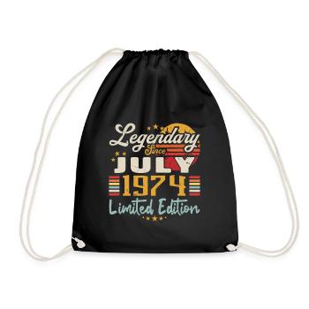 July 1974 Anniversary - Limited Edition | 1974 - Drawstring Bag - black - Front