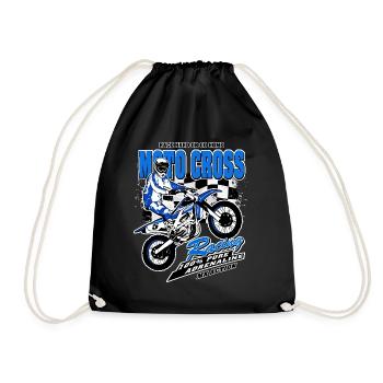 Moto Cross - Motocross - Supercross - MX - SX - Turnbeutel - Schwarz - Vorne