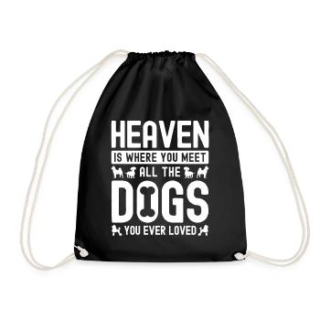 Au paradis, vous rencontrez tous les chiens que vous avez toujours aimés - Sac de sport léger - noir - Devant