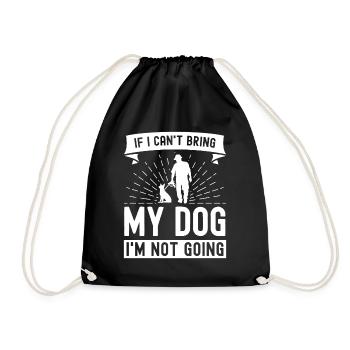 Si je ne peux pas amener mon chien, allez-y - Sac de sport léger - noir - Devant