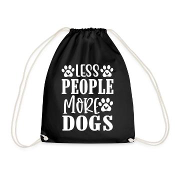 Moins de gens, plus de chiens - Paws - Sac de sport léger - noir - Devant