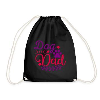 Dog daddy - Drawstring Bag - black - Front