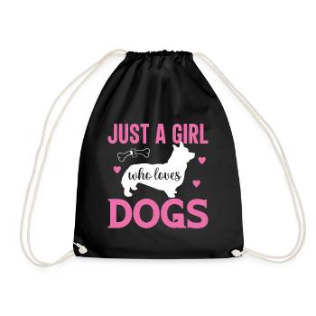 Juste une fille qui aime les chiens - Sac de sport léger - noir - Devant