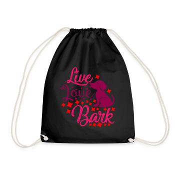 Love live bark - Drawstring Bag - black - Front