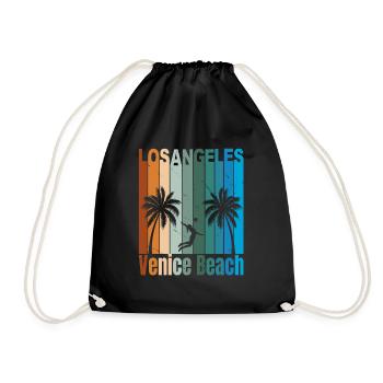Los Angeles Venice Beach Vintage - Turnbeutel - Schwarz - Vorne