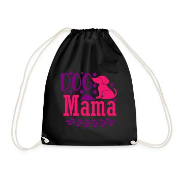 Maman chien - rose - Sac de sport léger - noir - Devant