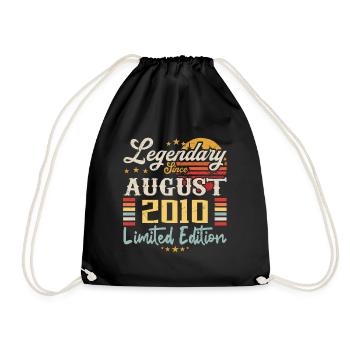 The legends were born in August 2010 anniversary - Drawstring Bag - black - Front