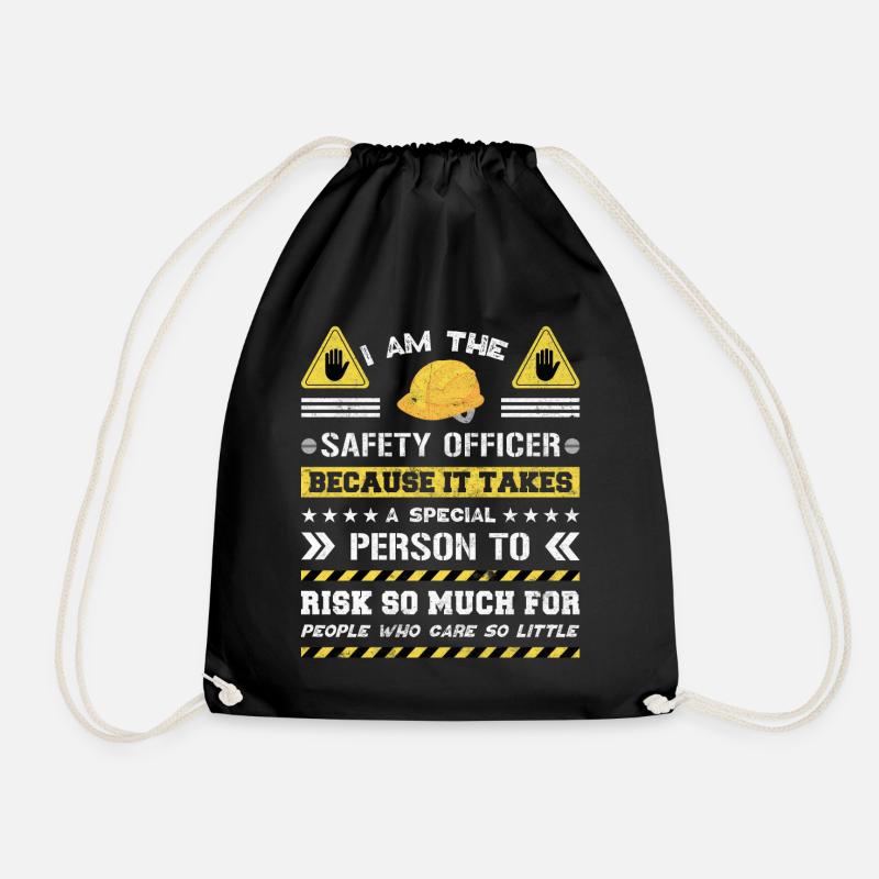 Safety Manager Safety Officer - Drawstring Bag - black