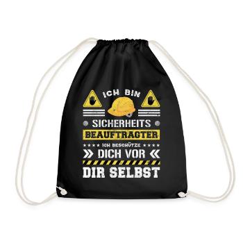 Safety Manager Sicherheitsbeauftragter - Turnbeutel - Schwarz - Vorne
