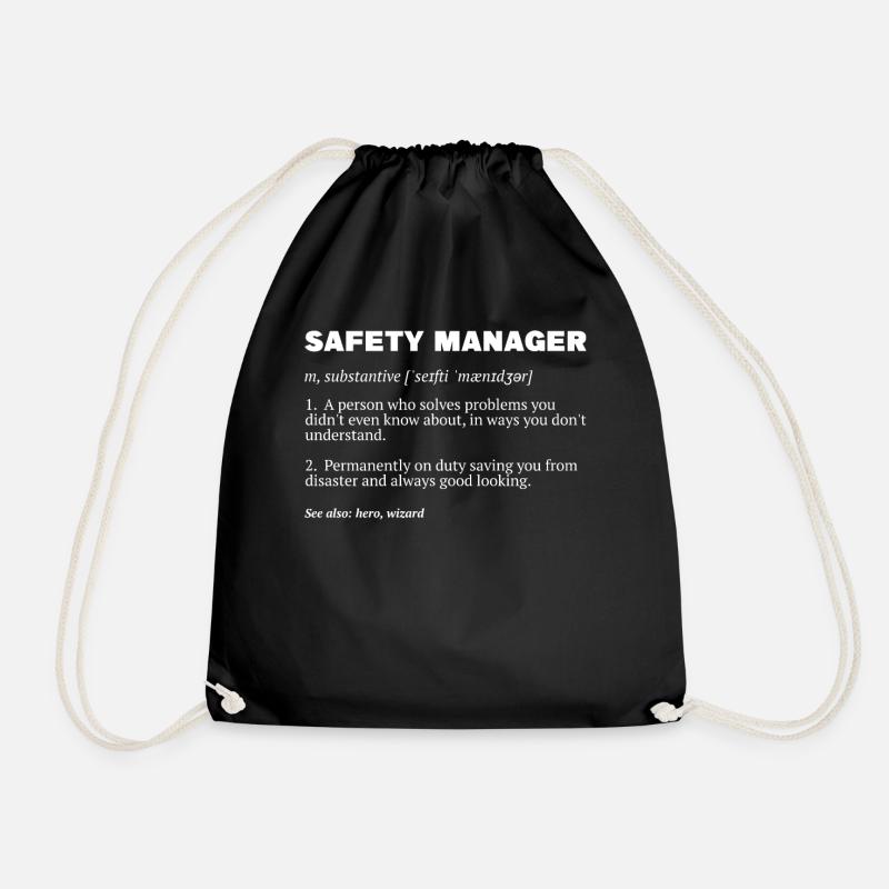 Safety Manager Sicherheitsbeauftragter - Turnbeutel - Schwarz