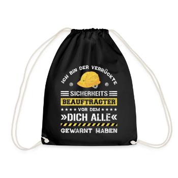 Safety Manager Sicherheitsbeauftragter - Turnbeutel - Schwarz - Vorne