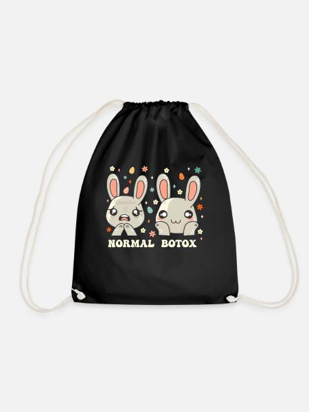 Osterhase Ostern Schönheitschirurg Botox - Turnbeutel - Schwarz