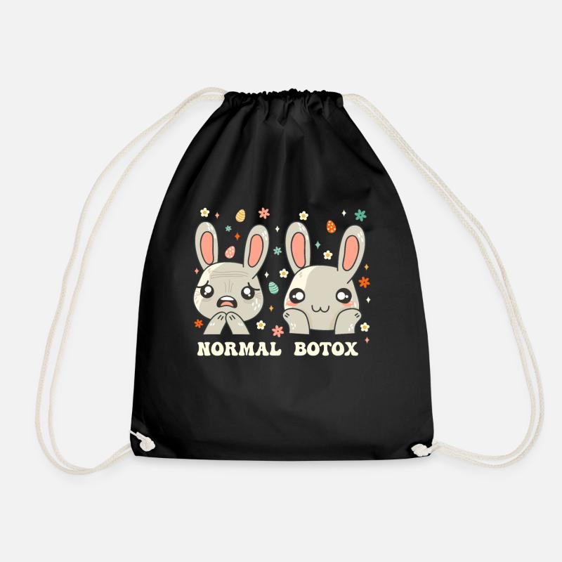 Osterhase Ostern Schönheitschirurg Botox - Turnbeutel - Schwarz