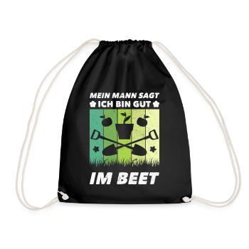 Gärtner Ich Bin Gut Im Beet - Turnbeutel - Schwarz - Vorne