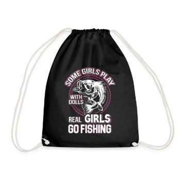 Certaines filles jouent avec des poupées De vraies filles - Sac de sport léger - noir - Devant