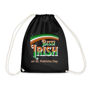 Bissi Irish - am St.Patrick's Day! - Turnbeutel - Schwarz - Vorne