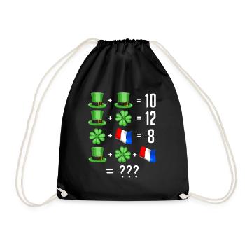 st patrick's day france humour - Sac de sport léger - noir - Devant