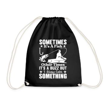 Parfois c’est un poisson, parfois c’est une somme - Sac de sport léger - noir - Devant