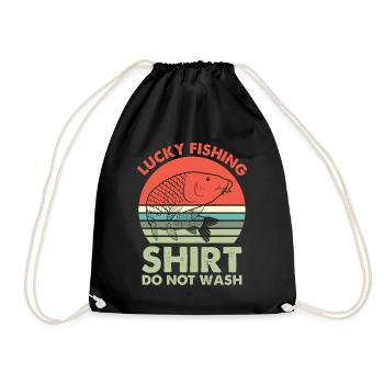 Ne lavez pas la chemise de pêche porte-bonheur 11 - - Sac de sport léger - noir - Devant