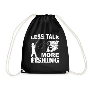 Moins de discussions, plus de pêche - - Sac de sport léger - noir - Devant