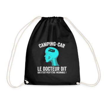 Camping-car Humour Docteur Dit, Camping-car drôle - Sac de sport léger - noir - Devant