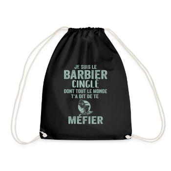 Coiffeur Barbier, Métier Coiffure, Barbe, Cadeau - Sac de sport léger - noir - Devant