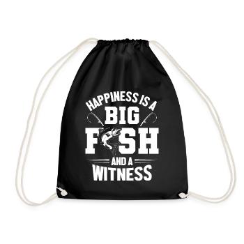 Le bonheur est un gros poisson et un témoin 1 - - Sac de sport léger - noir - Devant