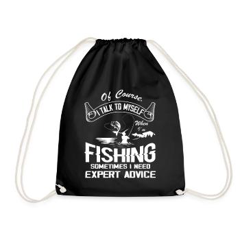 Bien sûr je me parle à moi-même Pêche parfois - Sac de sport léger - noir - Devant