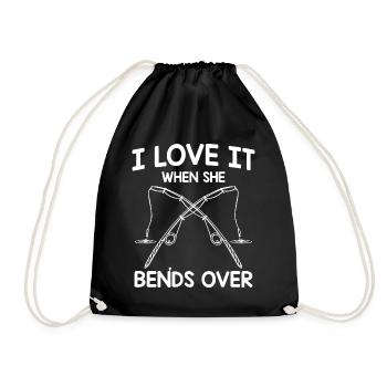 J’adore quand elle se penche - - Sac de sport léger - noir - Devant