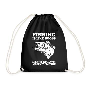 La pêche est comme les seins, même les plus petits font S - Sac de sport léger - noir - Devant