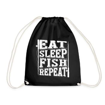 Manger du sommeil Poisson Répéter 2 - - Sac de sport léger - noir - Devant