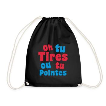 Cadeau pétanque tireur drole joueur pétanque fan - Sac de sport léger - noir - Devant