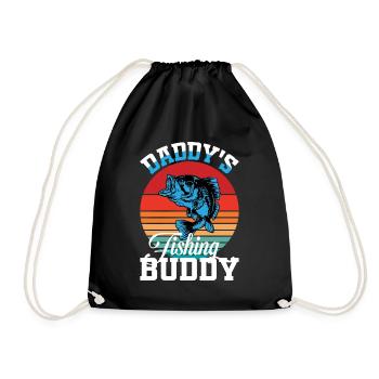 Daddy's Angeln Kumpel 1 - - Turnbeutel - Schwarz - Vorne