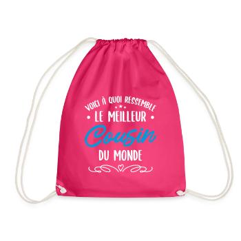 Le Meilleur Cousin Du Monde Anniversaire Cousin - Sac de sport léger - fuchsia - Devant