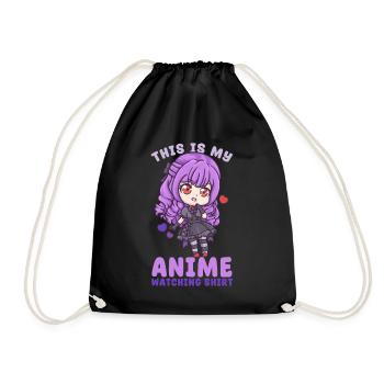 This Is My Anime Watching Shirt I Kawaii Otaku - Turnbeutel - Schwarz - Vorne