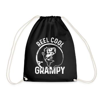 Roll Cool Grandpa - Drawstring Bag - black - Front