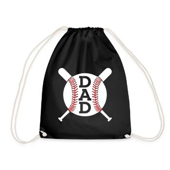 PAPA BASEBALL DAD VATERTAG - Turnbeutel - Schwarz - Vorne