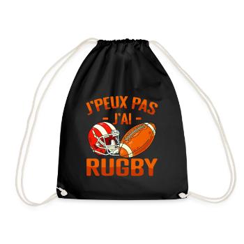 Je Peux Pas J'ai Rugby - Sac de sport léger - noir - Devant