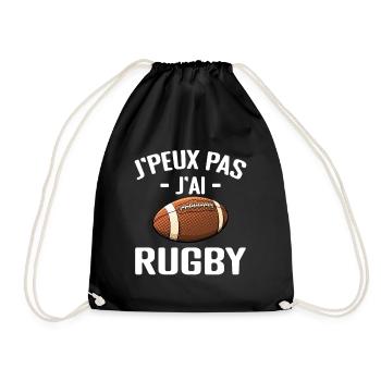 J'peux Pas J'ai Rugby - Sac de sport léger - noir - Devant