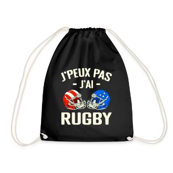 J'peux Pas J'ai Rugby - Sac de sport léger - noir - Devant