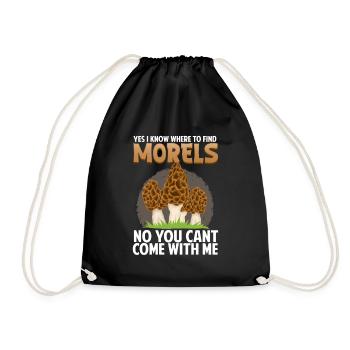 Oui je sais où trouver de bonnes morilles i schwammerl - Sac de sport léger - noir - Devant