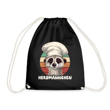 Herdmännchen Erdmännchen Koch - Turnbeutel - Schwarz - Vorne