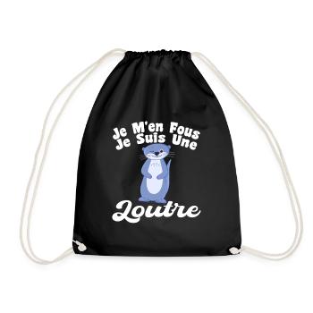 Je M'en Fous Je Suis Une Loutre - Sac de sport léger - noir - Devant